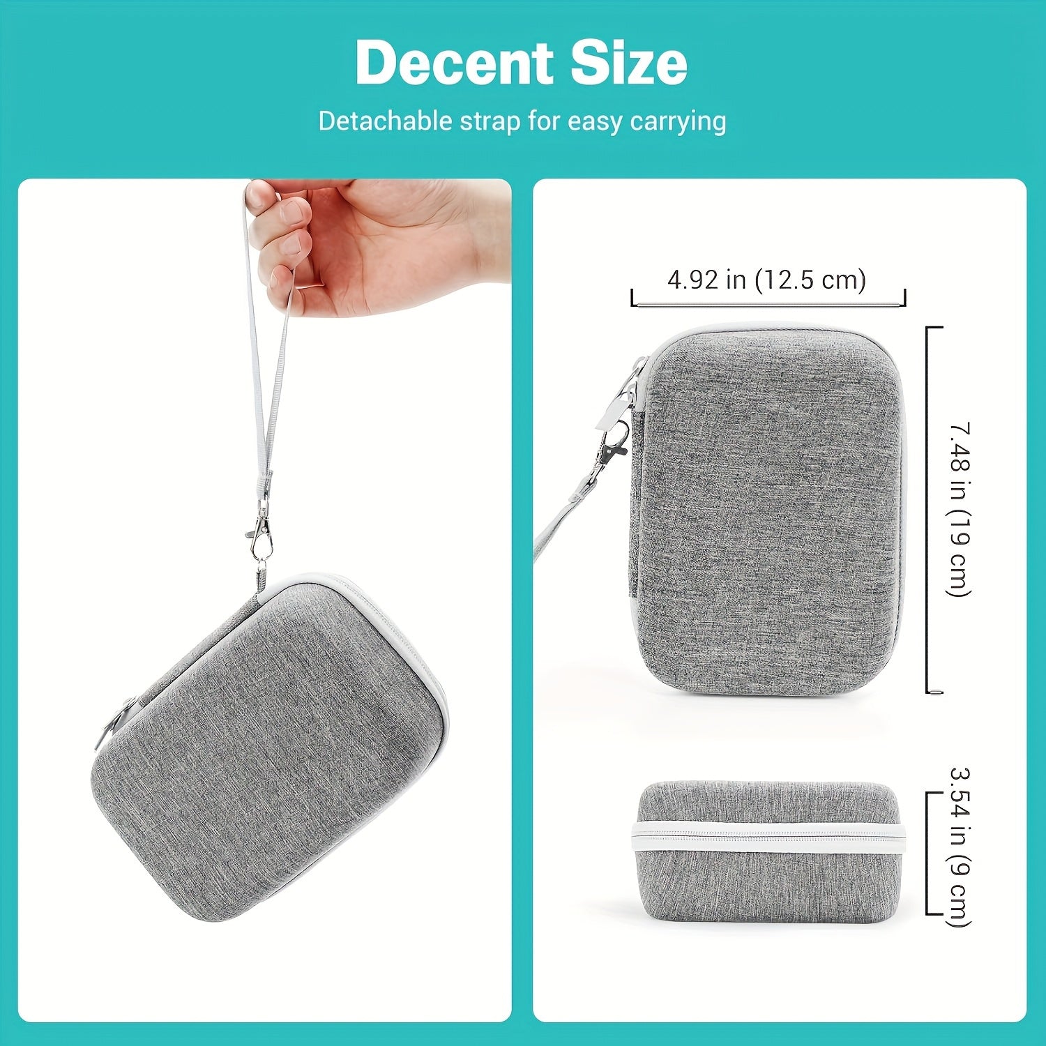 ProCase Portable EVA holati atomizator va humidifier uchun - Yuqori sifatli sayohat sumkasi, yuzni bug'latish va po'latni vakuum qilish uchun bo'limlar bilan - Uy va sayohat uchun tayyor.