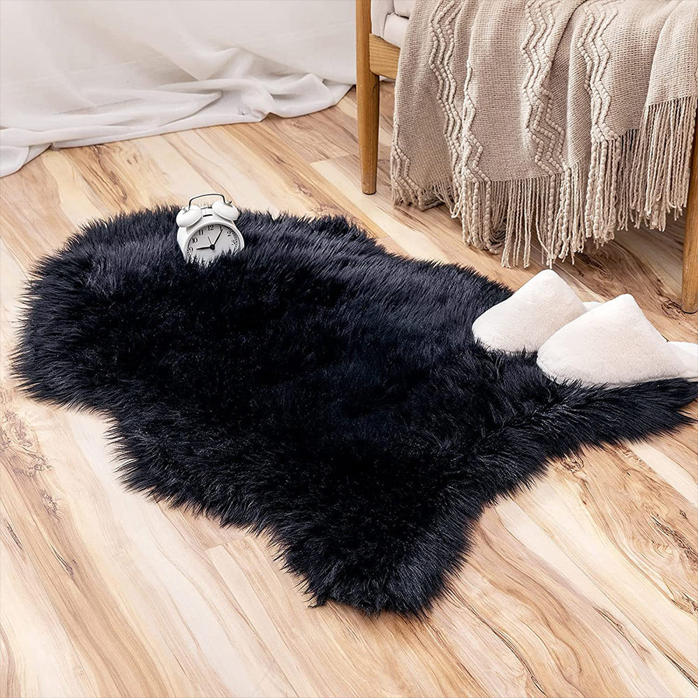 Alfombra de pelo sintético suave y acogedora con estampado de animales para sala de estar, dormitorio y sofá