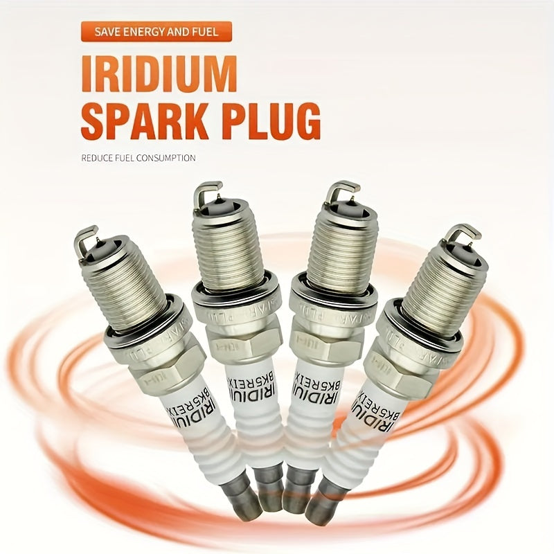 4PCS Spark Plugs Compatible with Various Vehicles, Iridium, 4PCS