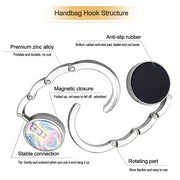 Kawaii Foldable Purse Hook for Travel Handbag Hanger Stylish Cat Design