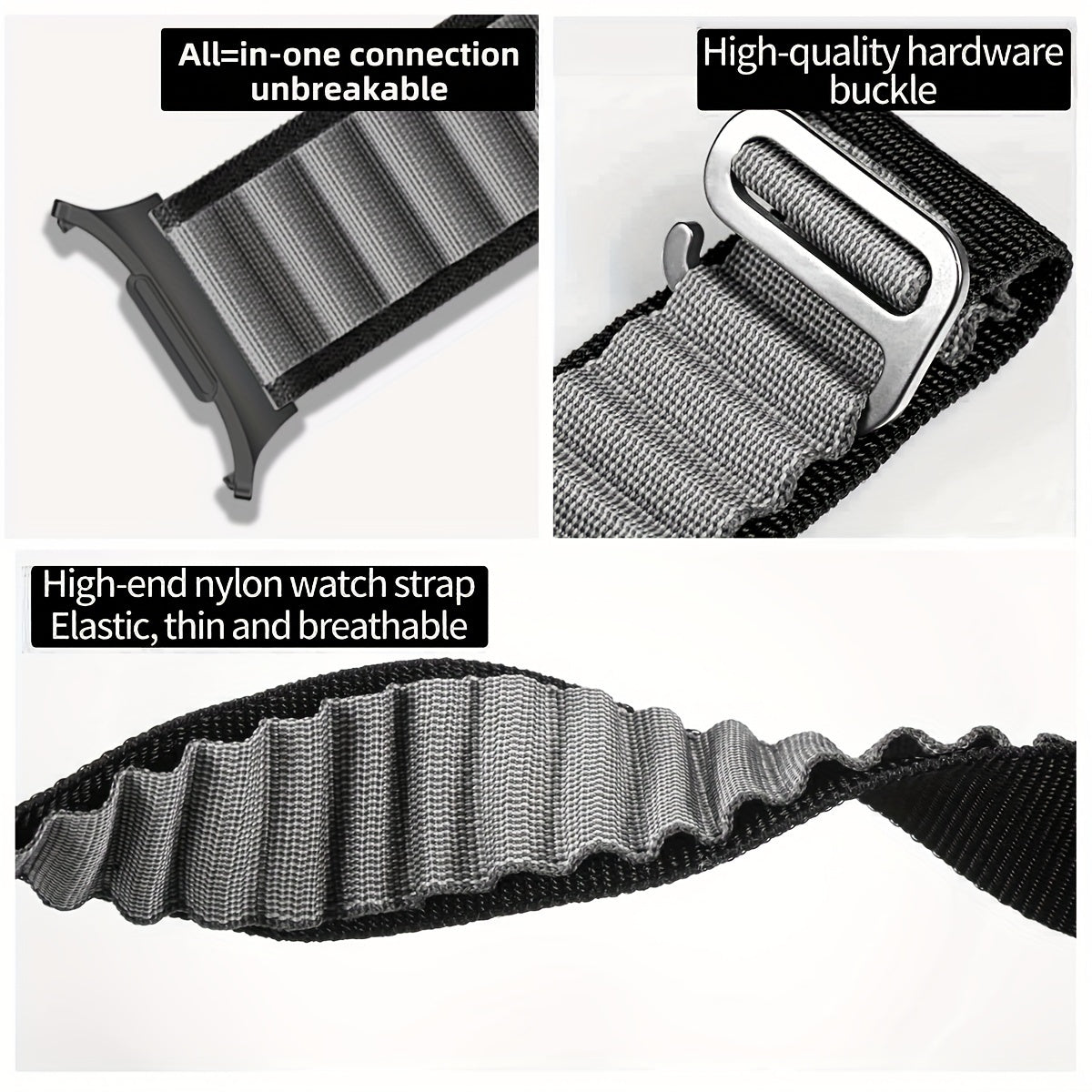 2-Pack Nylon Watch Bands for Galaxy Watch Ultra Water-Resistant Adjustable Straps