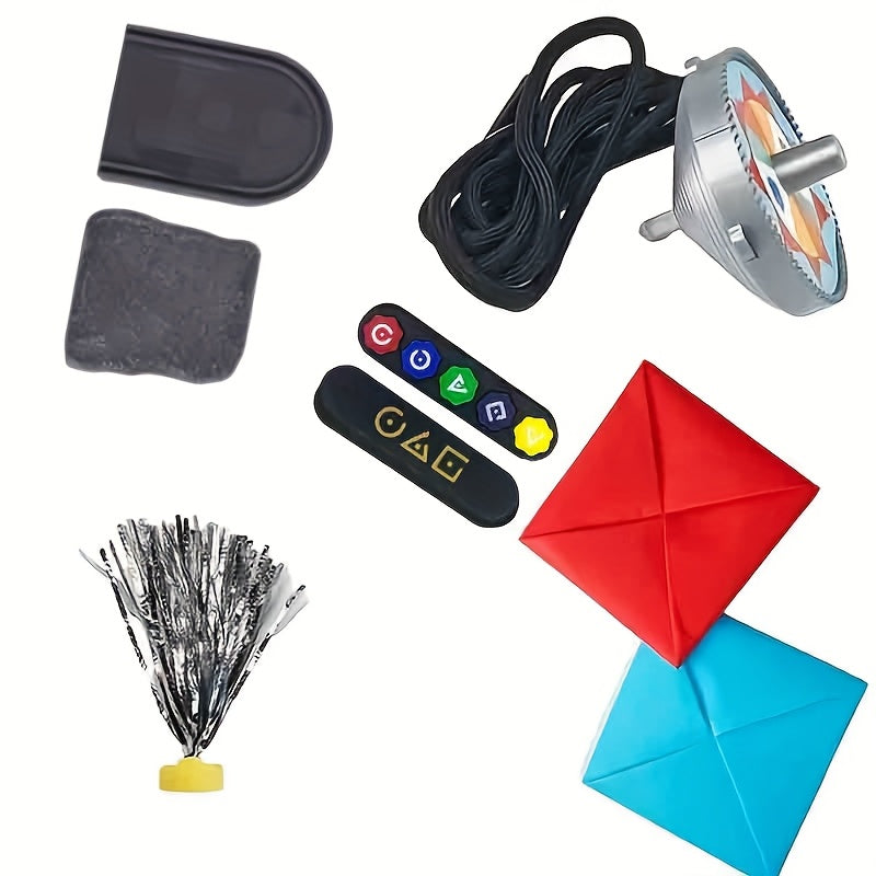 Party Game Set for Adults Includes Gonggi JackStones Squid Feather Ball Top Card Drawing Stone Catching