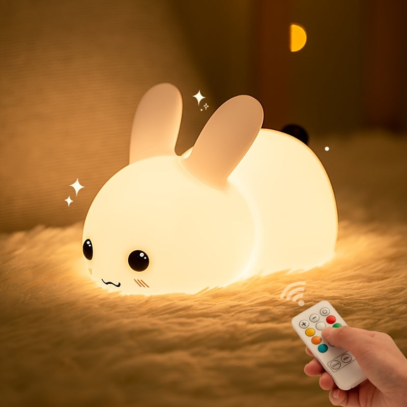 Silicone Night Light with USB Charging Remote Control Dimmable Touch LED for Kids and Bedroom