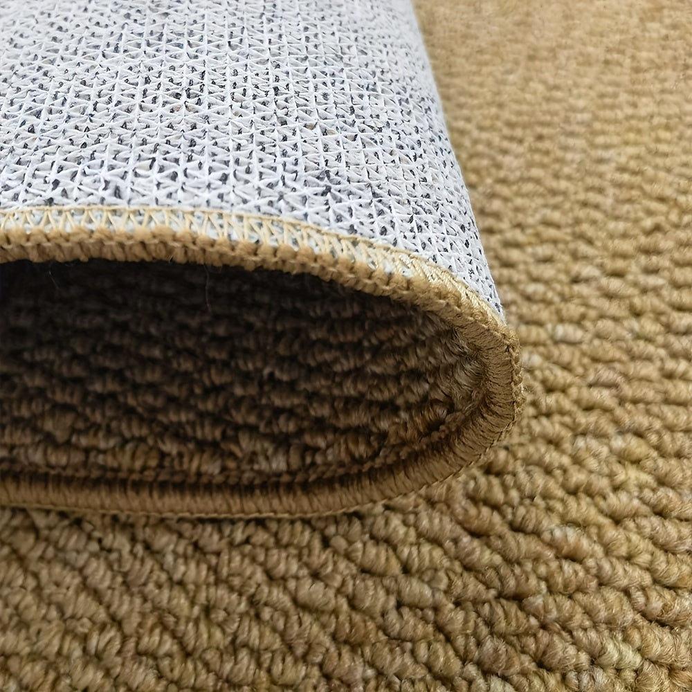 Absorbent Door Mat with Jute-Like Texture for Indoor Outdoor Entryways