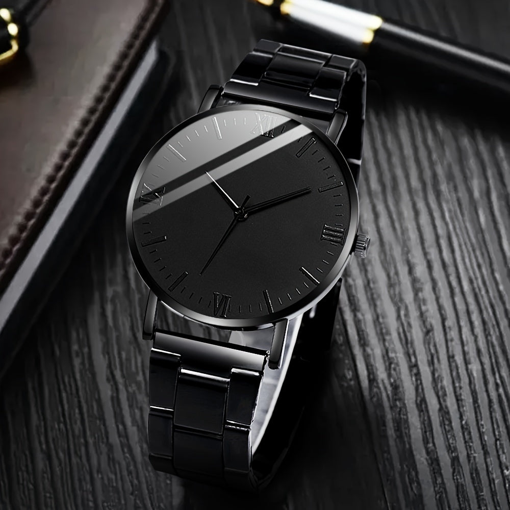 Men's Quartz Watch Zinc Alloy Round Dial Non-Waterproof Stylish Gift