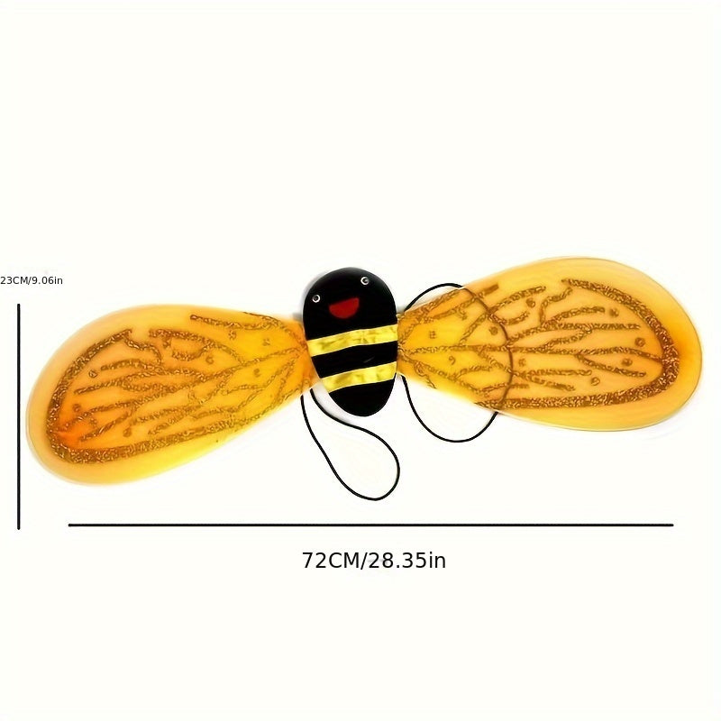 Dance Costume for Girls Tutu Skirt Bee Wings Headband and Dancewear Set