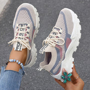 Women's Breathable Knit Low-Top Running Sneakers Lightweight Casual Shoes