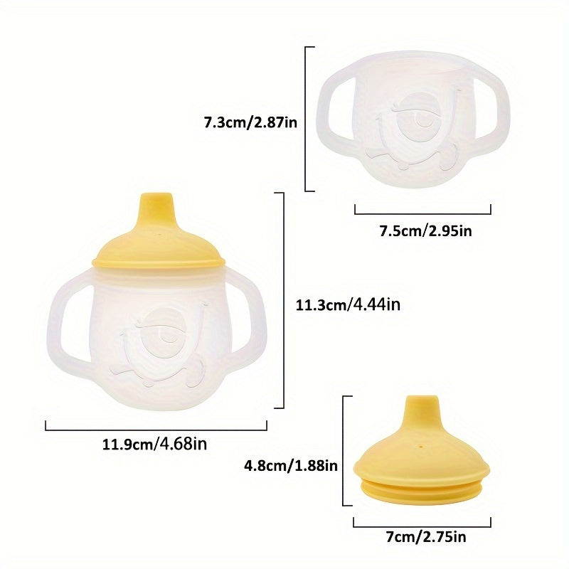 Kids Silicone Sippy Cup with Soft Spout and Easy-Grip Handles BPA-Free for Camping Milk Water