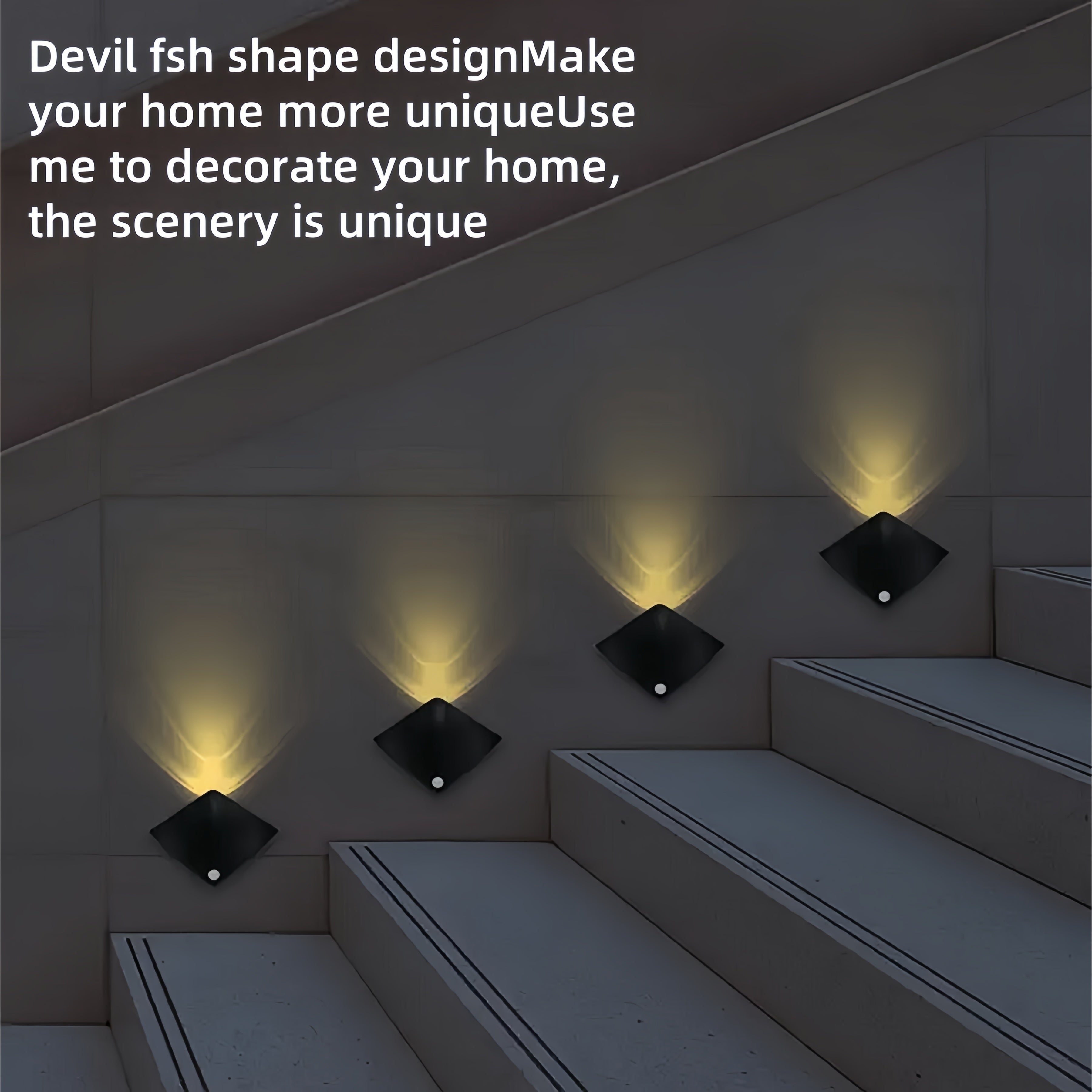 LED Night Light with Sensor, Battery Operated, Wall or Cabinet Mount, Small Night Light for Bedroom Kitchen Bathroom