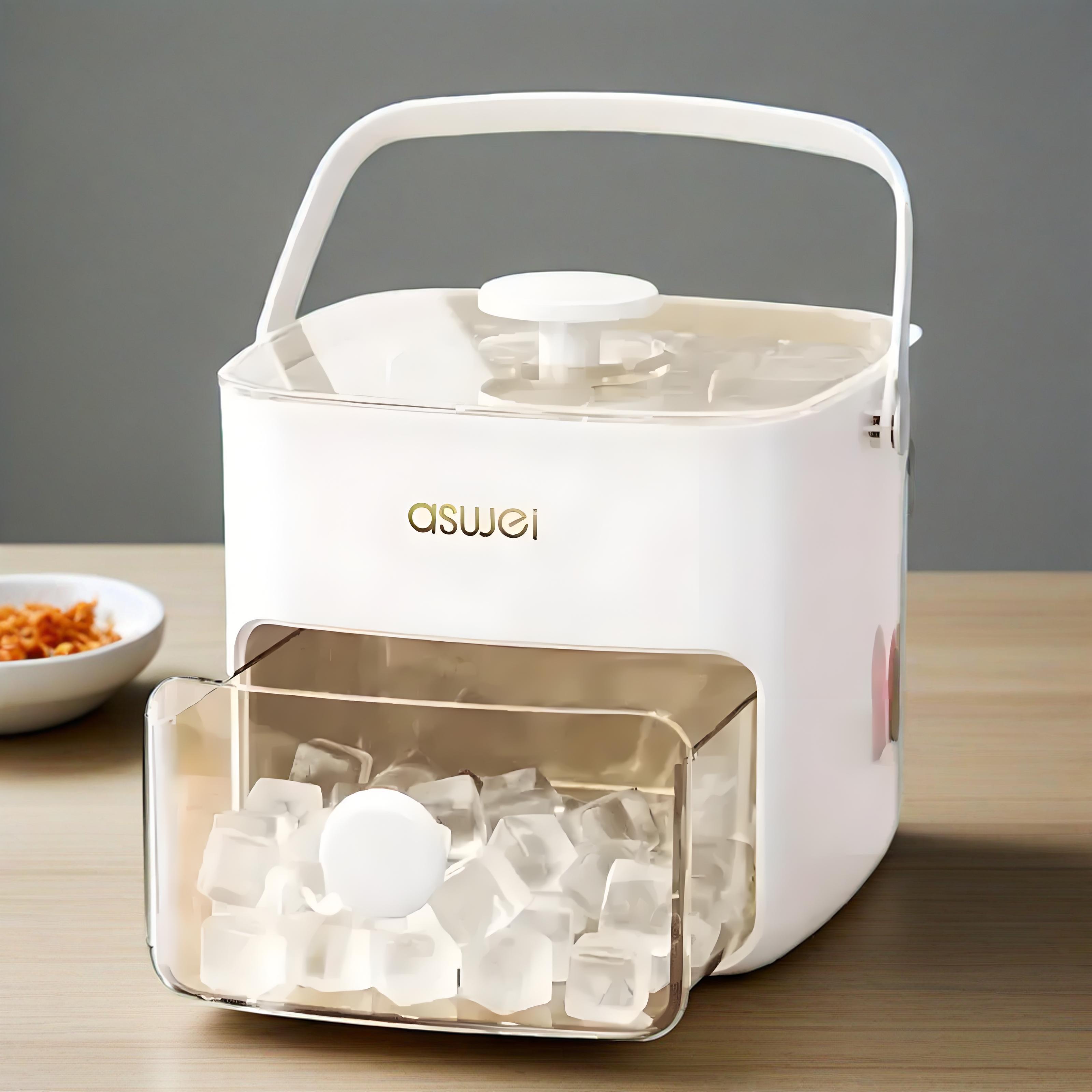Portable Handheld Ice Maker Compact Square Ice Cubes 22.68KG/24H for Cocktails and Beverages