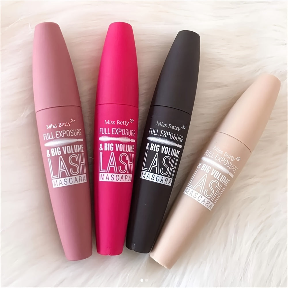 6-Pack Waterproof Long-Lasting Mascara for Big Volume and Natural Look Black Smudge-Proof Thickening Plant-Based Squalane