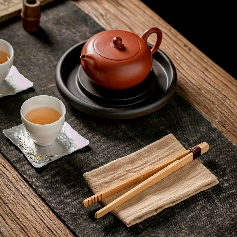 Bambuk choy klipi, karbonizatsiya qilingan nashr, choy uchun tongs, sovg‘a va choy marosimi uchun