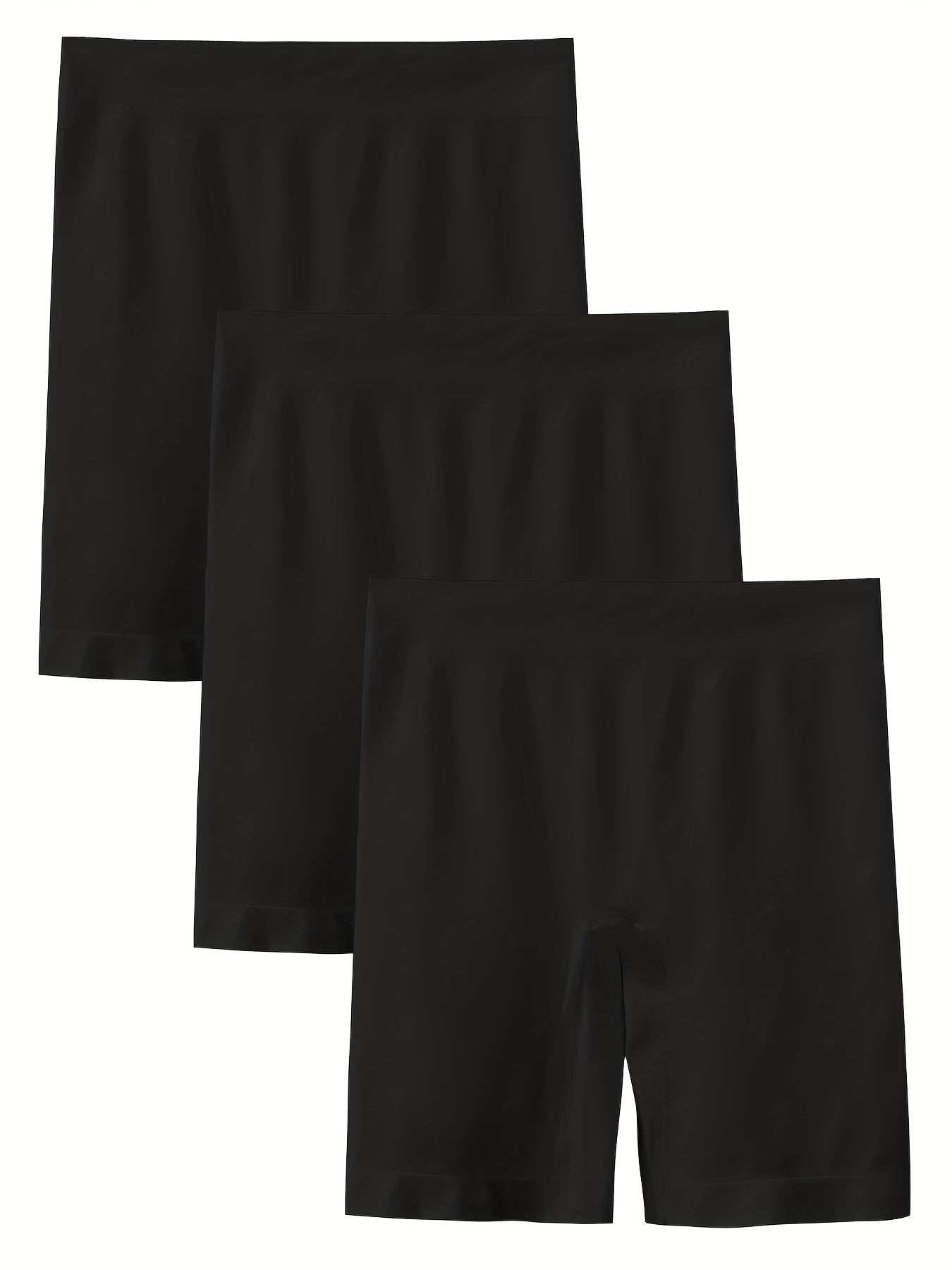 Women’s Seamless Solid Boyshort Panties 3 Pack High Waist Comfortable Underwear