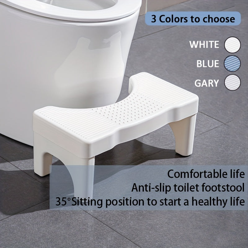 Heavy Duty Plastic Toilet Potty Stool 7-Inch Squatting Step Non-Slip Bathroom Assistance