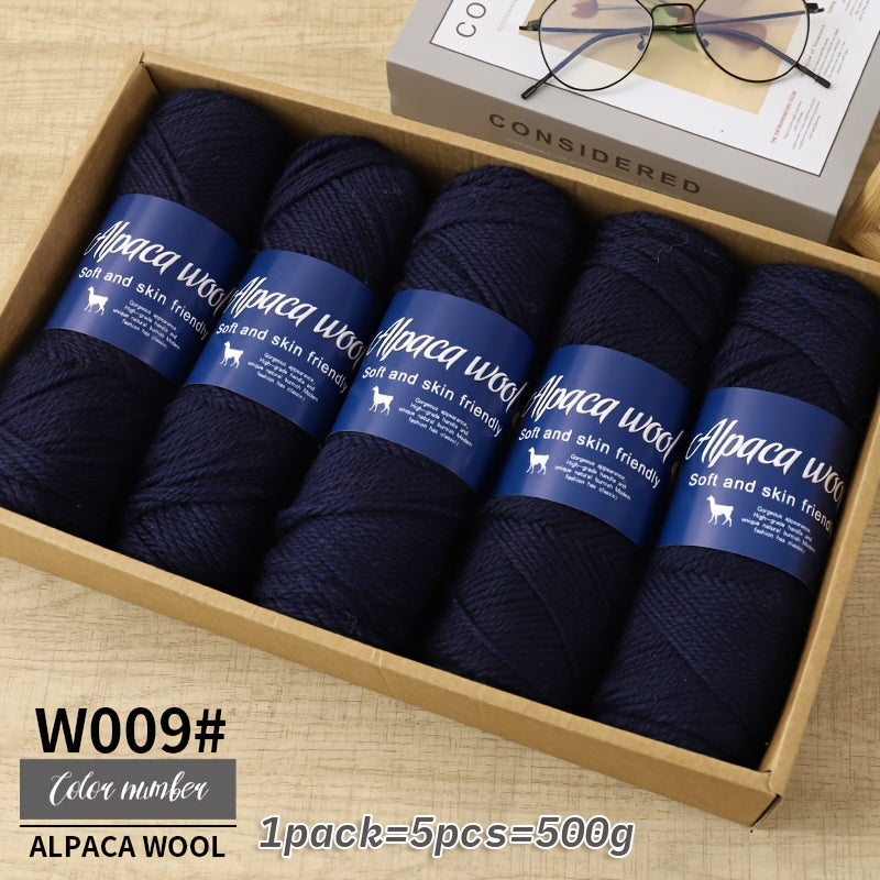 Multicolor Alpaca Wool Yarn Bundle 95 Percent Alpaca 5 Percent Polyester 100g Balls for Knitting Crocheting Winter Crafts