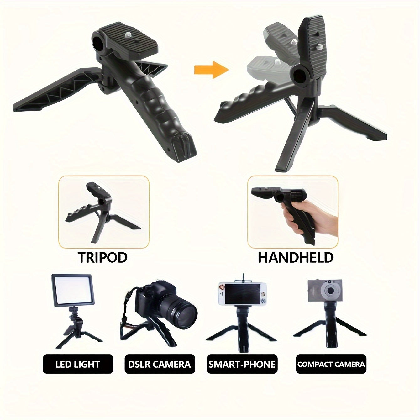 Universal 3-in-1 Smartphone Video Blogging Kit with LED Ring Light Microphone and Tripod