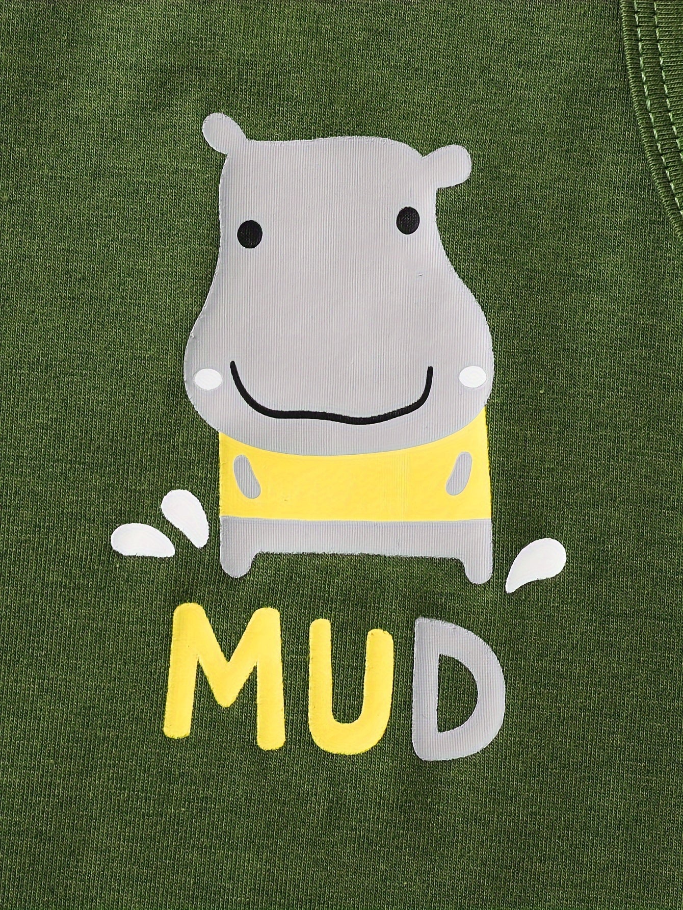 Baby Boy Summer Clothing Set 4 Pieces Cartoon Hippo Tank Top Shorts Toddler