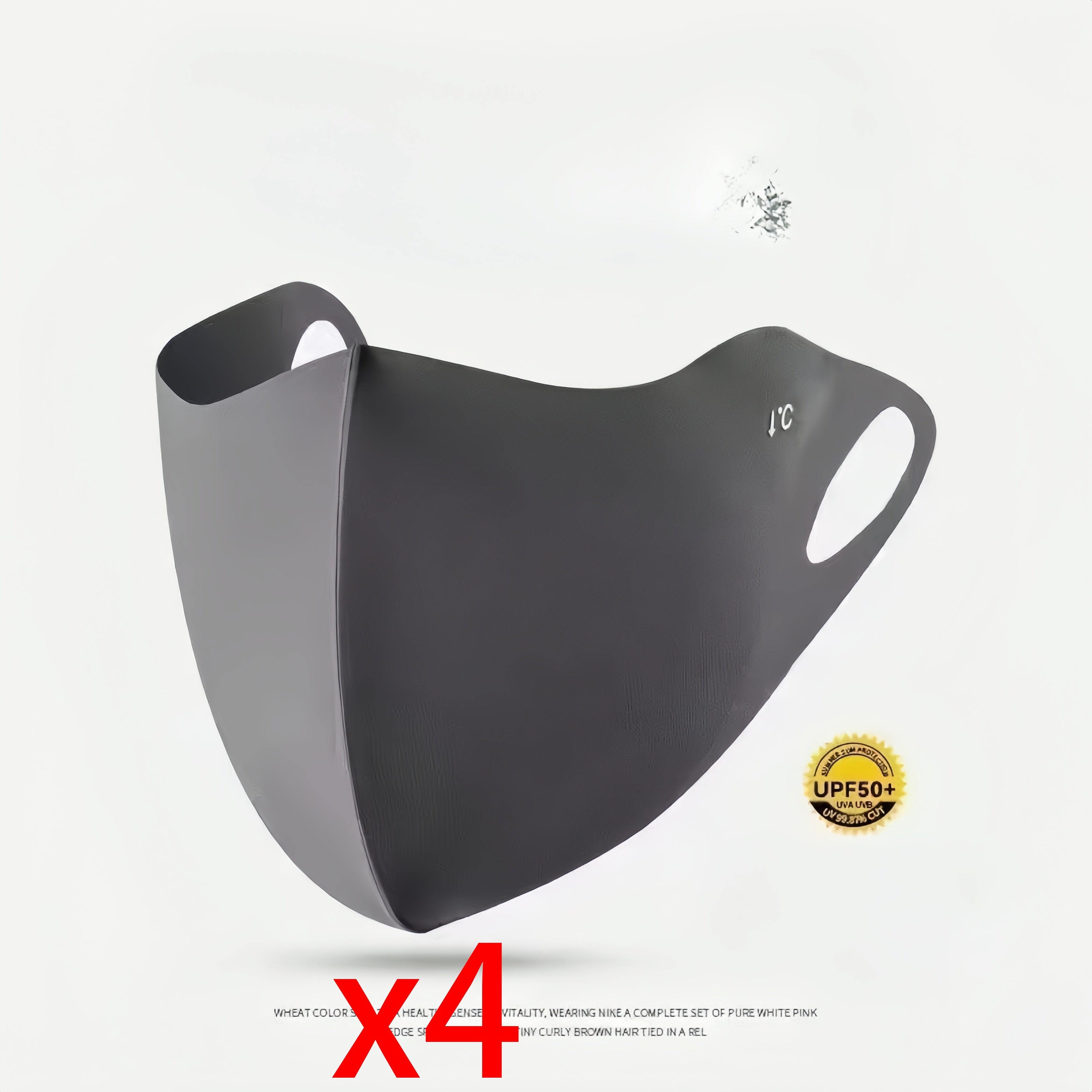 Juego de 4 mascarillas faciales unisex con protección UV, transpirables, de nylon elástico, para ciclismo y actividades al aire libre