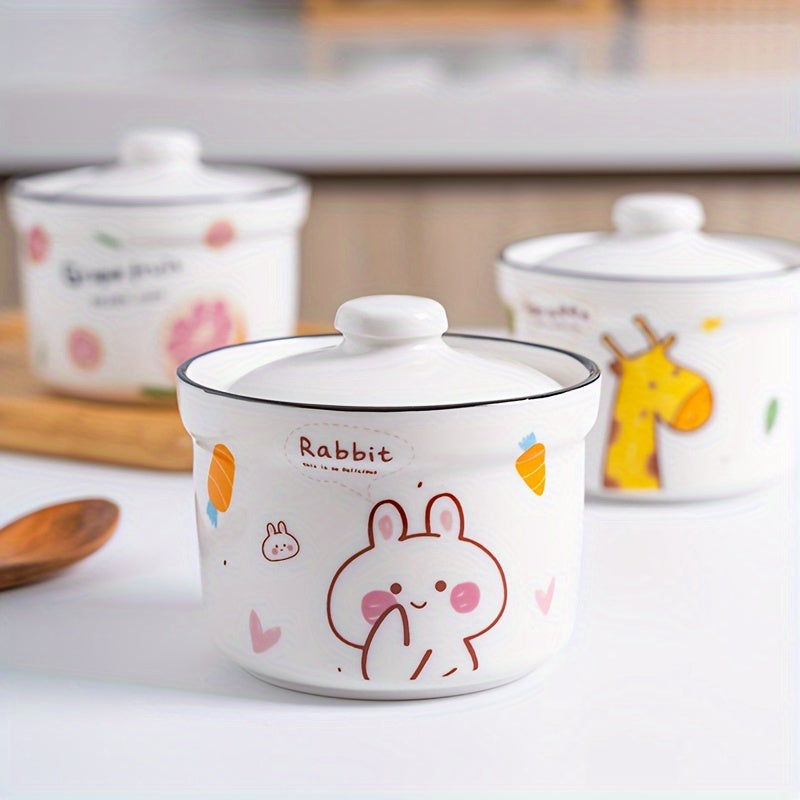 Steamed Egg Bowl with Lid Small Stew Pot for Household Stews and Desserts