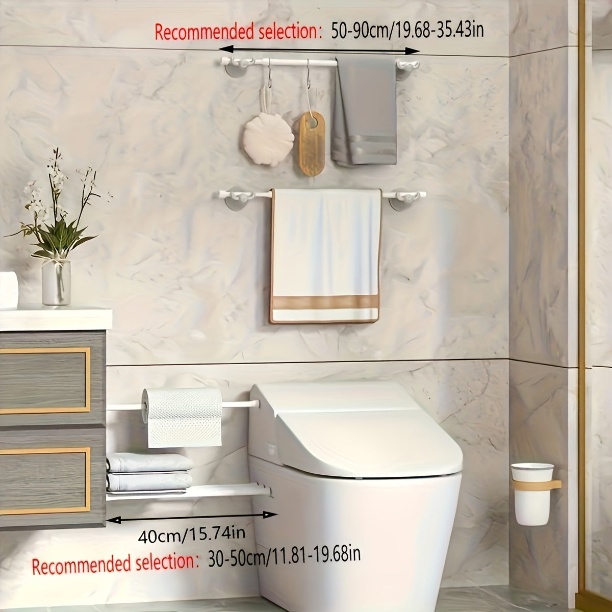 Adjustable Tension Shower Curtain Rod for Window Door Closet