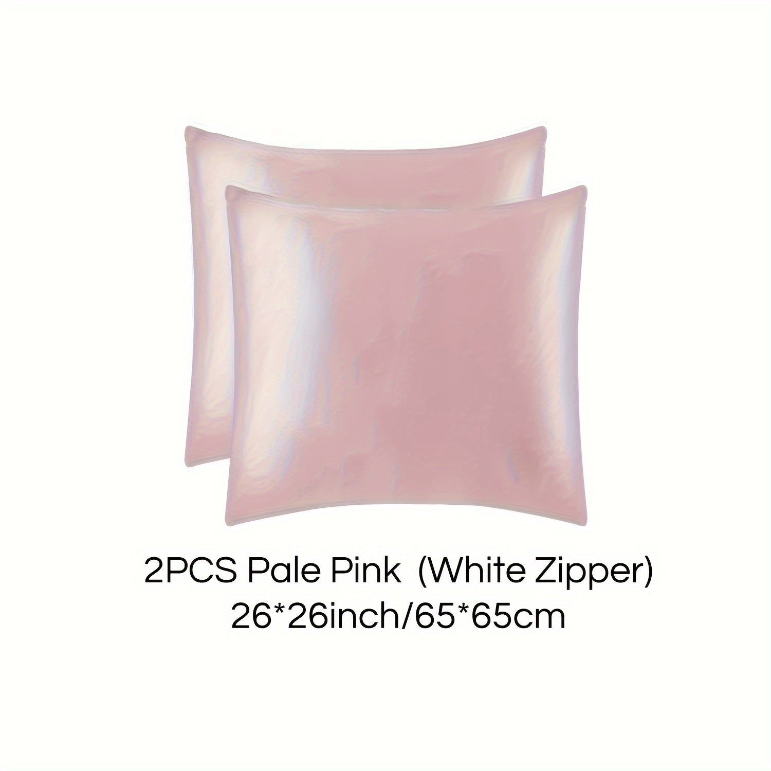 Set of 2 Mulberry Silk Pillowcases Hypoallergenic Satin Weave Solid Color Invisible Zipper Machine Washable Skin Hair Care