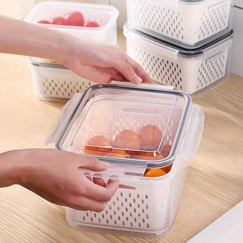 Set of 4 Leak-Proof Reusable Food Storage Containers with Lids for Meat Fruits Grains