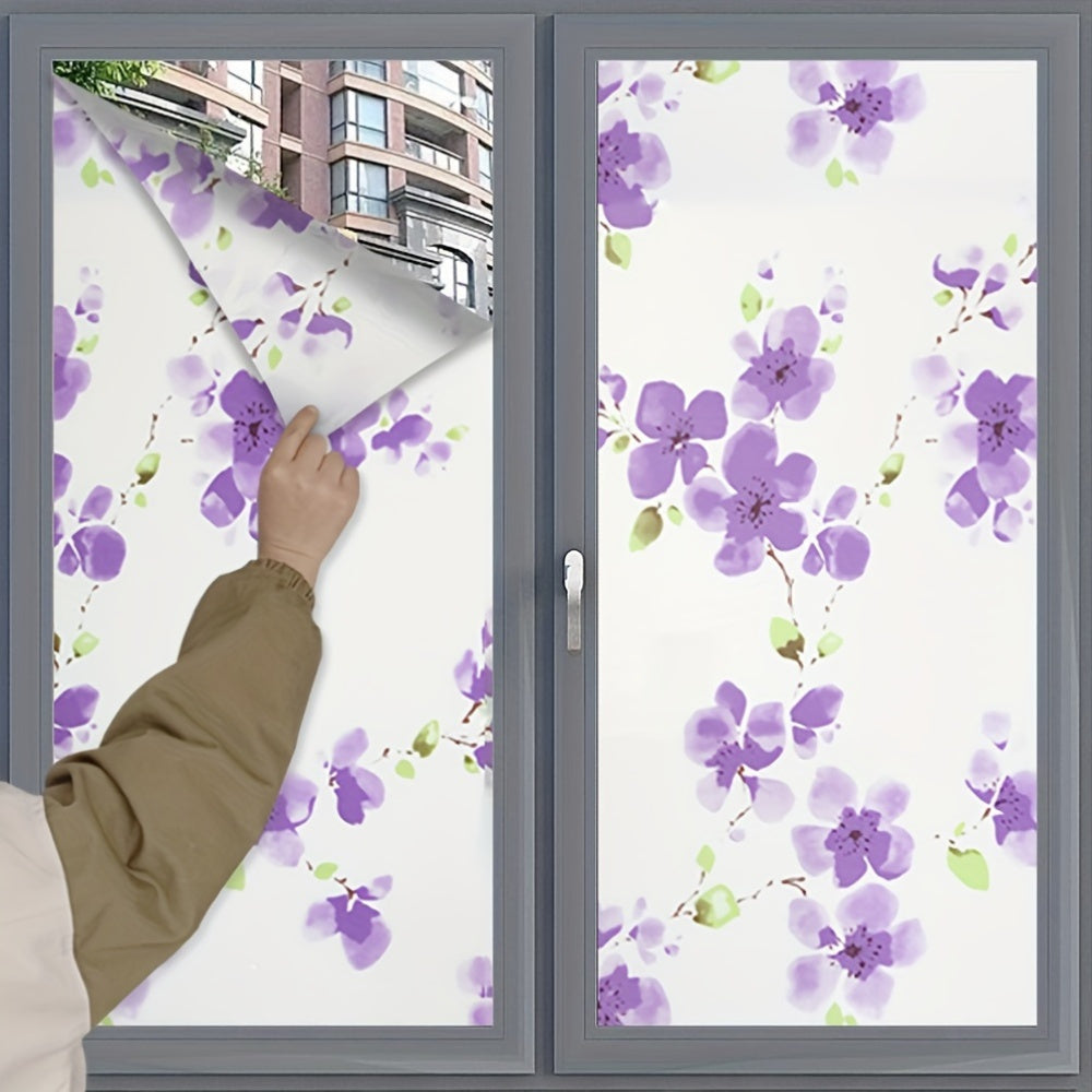 PVC Window Privacy Film Frosted Glass Covering UV Block Heat Control Self-Adhesive for Doors and Windows