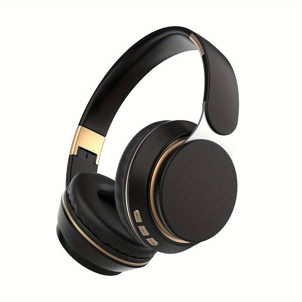Wireless Over-Ear Bluetooth 5.0 Noise-Cancelling Headphones with Microphone Foldable