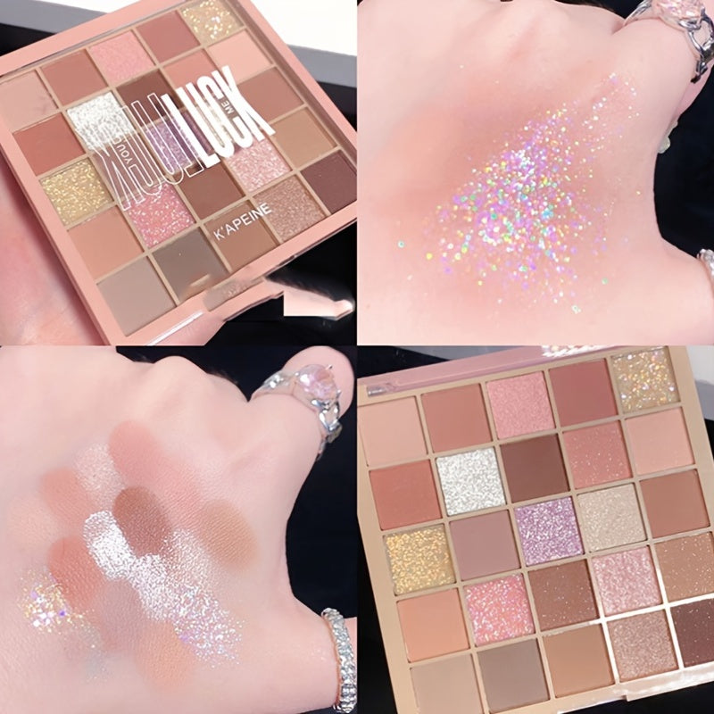 Women Eyeshadow Palette 25 Colors Glitter Waterproof Long Lasting Makeup Set