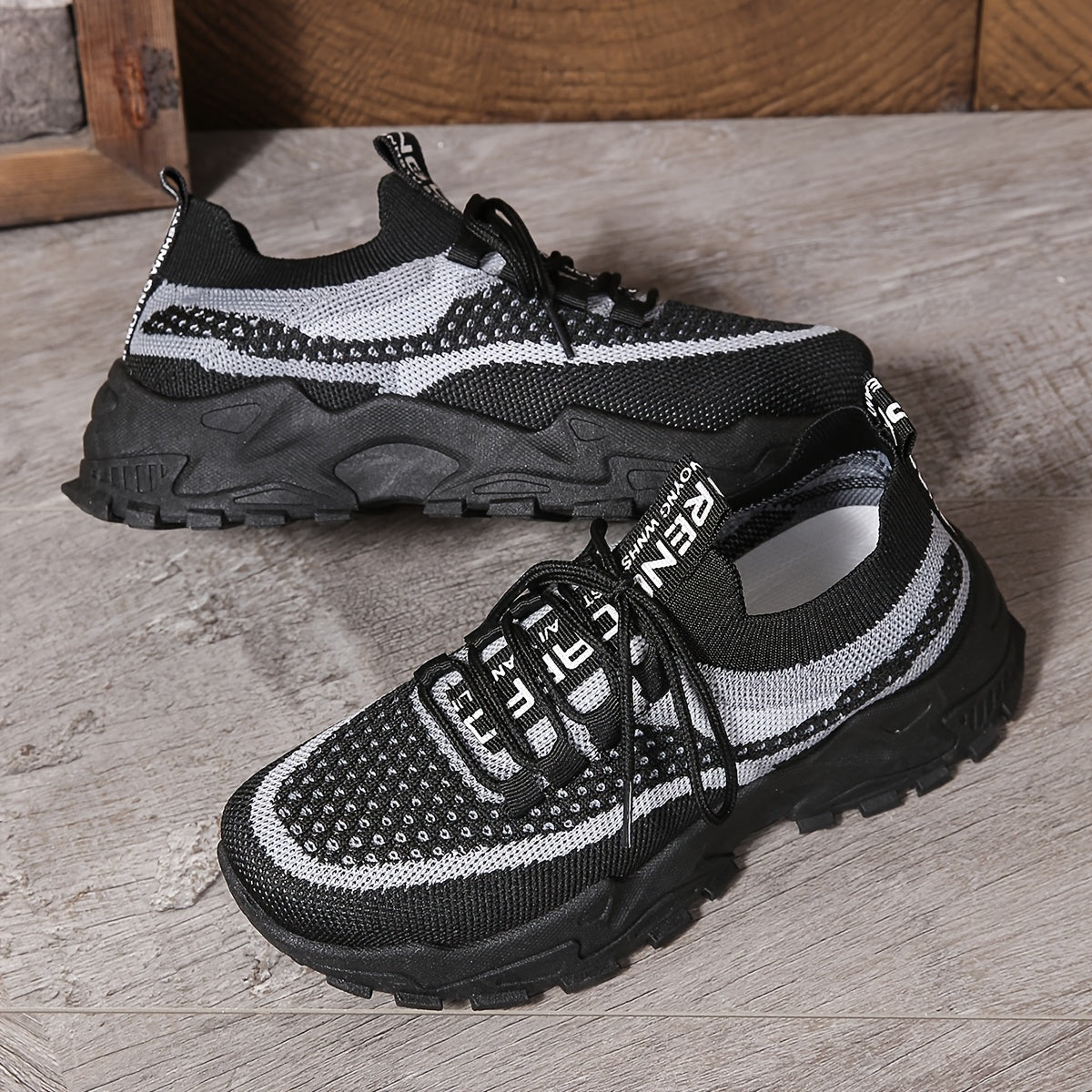 Women's Breathable Knit Low-Top Running Sneakers Lightweight Casual Shoes