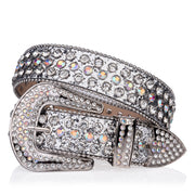 Girls Glitter Crystal Embellished Jeans Belt with Western Cowboy Style