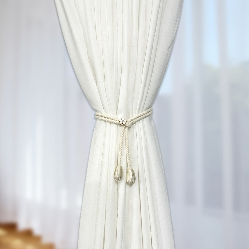 Contemporary Adjustable Curtain Straps with Rope Buckles for Easy Storage