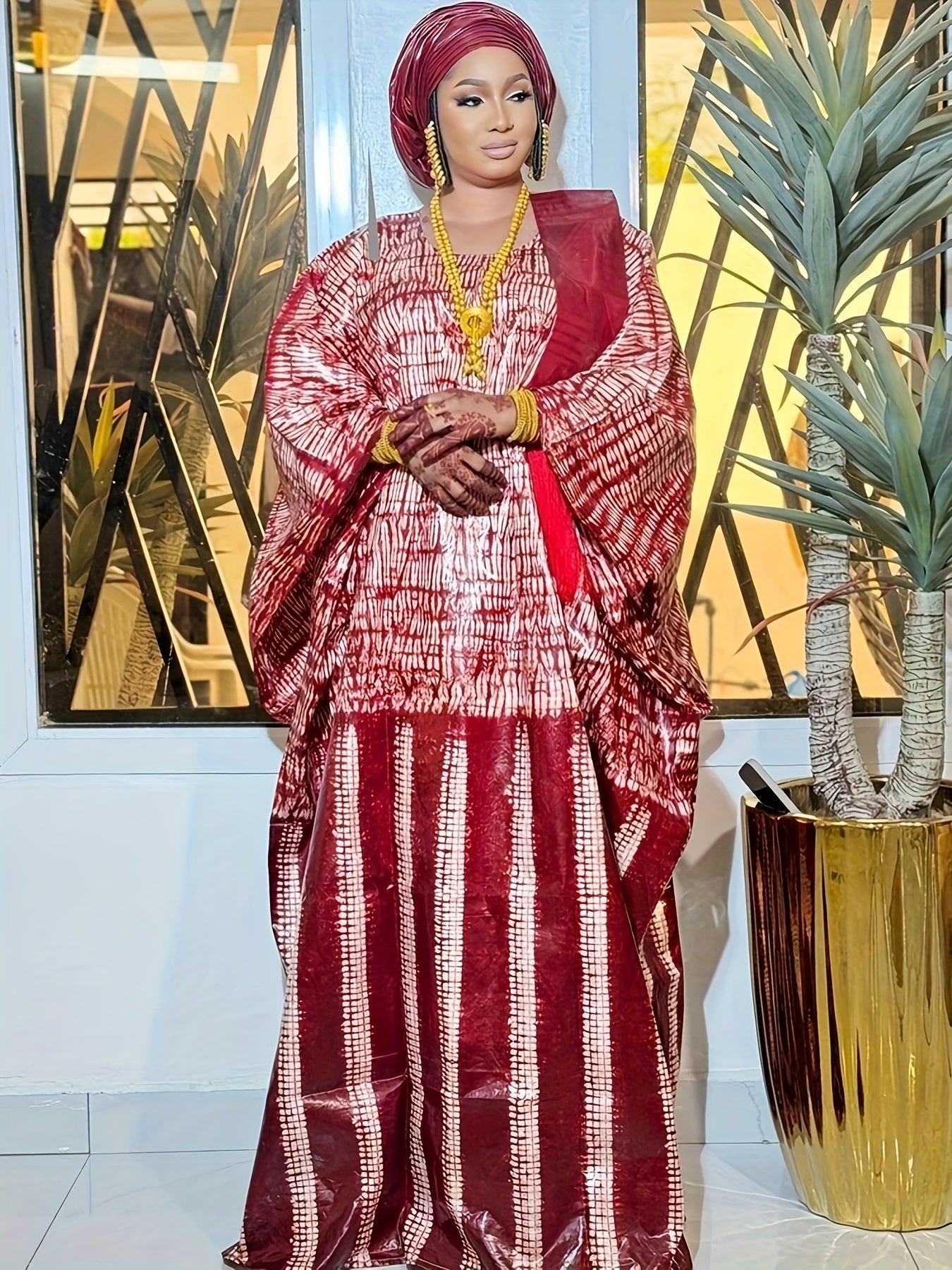 Women's Dashiki Long Robe for Wedding Party Casual All-Season