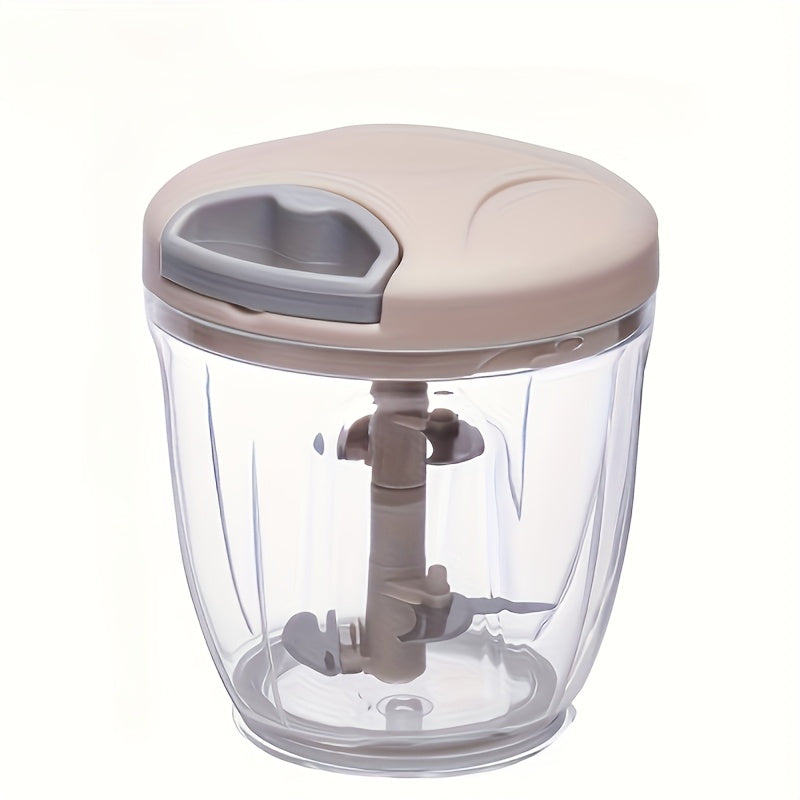 Manual Food Chopper Stainless Steel Kitchen Gadget for Vegetables Garlic Pepper Grinding