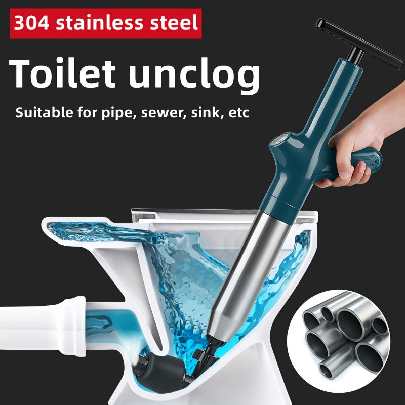 8-Piece Stainless Steel Toilet Unclogging Tool Set for Pipes Sinks Sewer