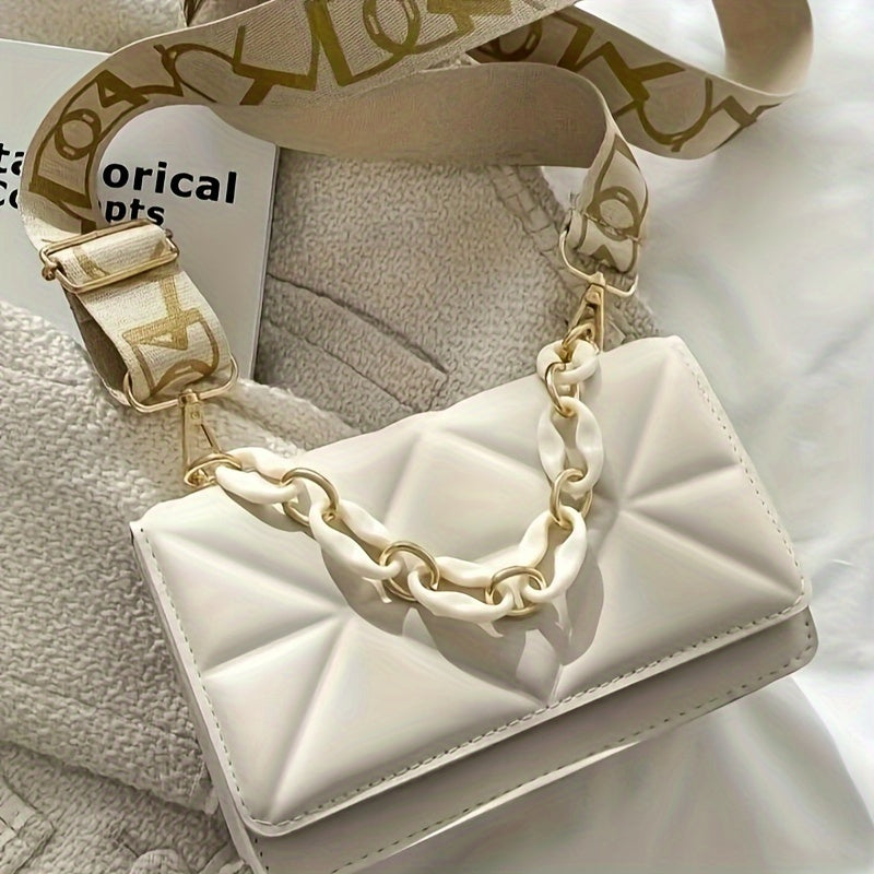 Ayollar uchun zamonaviy mini emboslangan krossbody sumka, tasodifiy foydalanish uchun ideal.