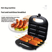 6-ўринли Hot Dog tayyorlagich, 360° pishirish, oson saqlash, bardoshli plastmassa