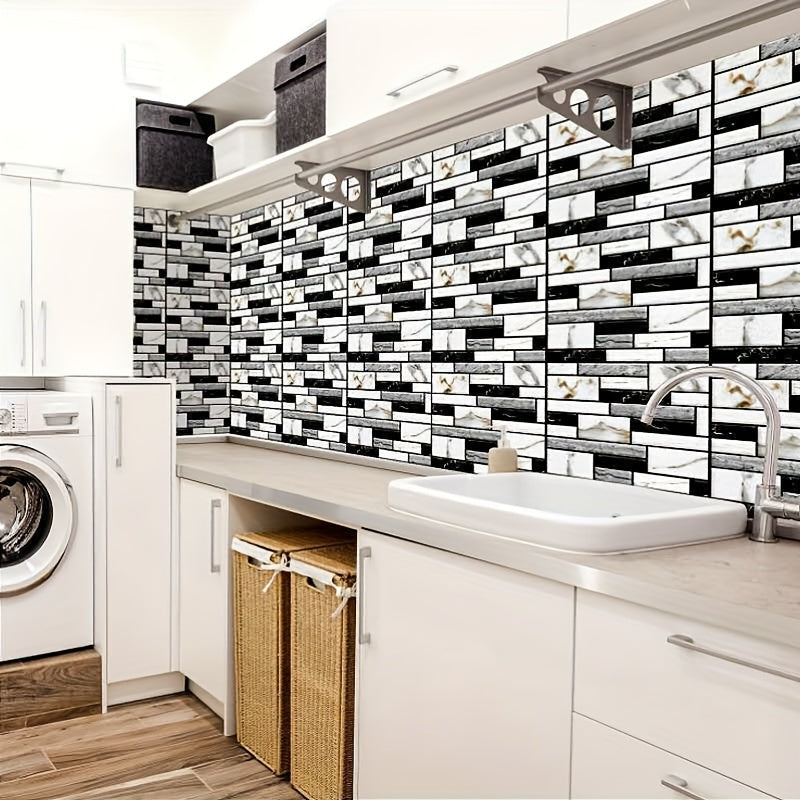 3D g'isht plitka PVC devor stikerlari suv o'tkazmaydigan o'z-o'zini yopishtiradigan mozaika paneli uy bezak uchun