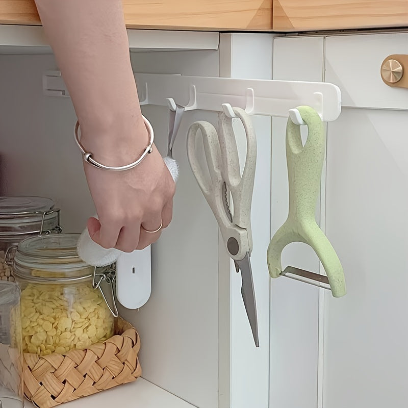 Ganchos para pared para baño, cocina y dormitorio, de plástico duradero, ahorra espacio, montaje en pared, 1 paquete