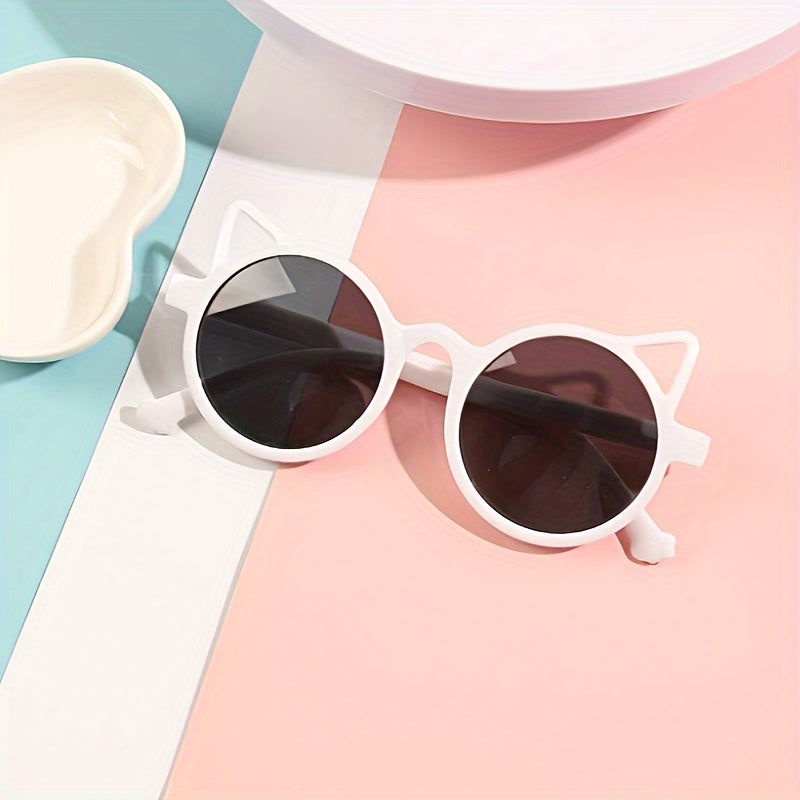 Teen Fashion Glasses Round Butterfly Style Mixed Color PC Frame AC Lens for Hiking Parties Gifts