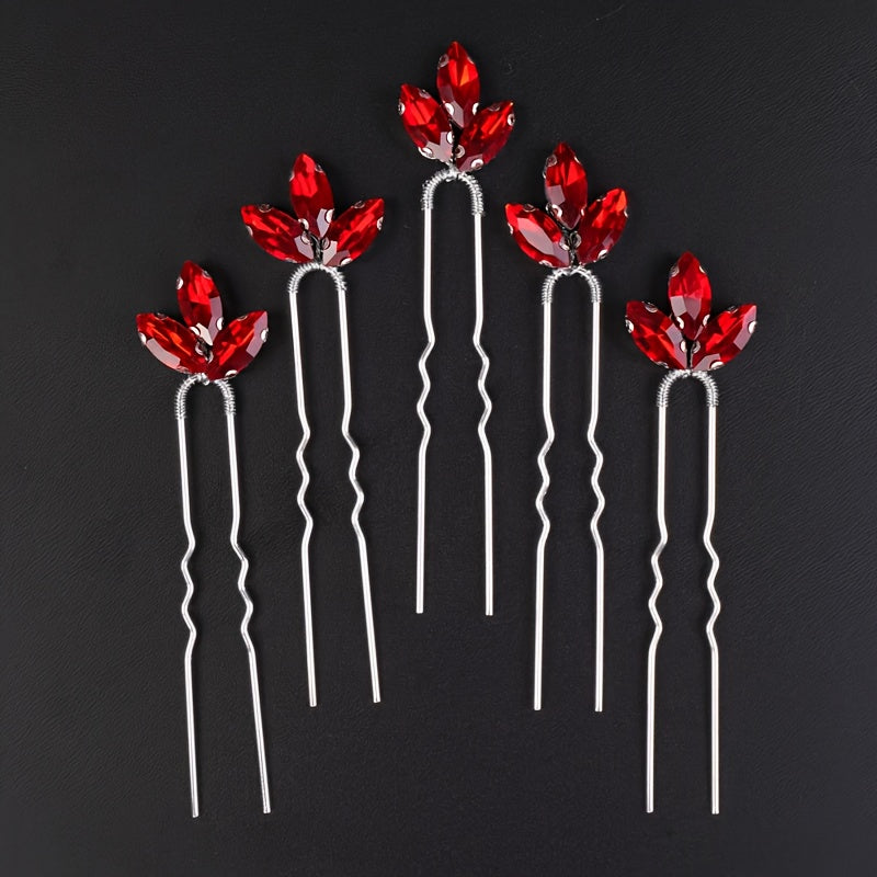 Water Drill Bridal Hairpins Set for Women and Girls, Colorful Wedding Hair Accessories