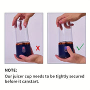 Портативный соковыжималка с 2 чашками, аккумуляторный беспроводной блендер для фруктов и напитков