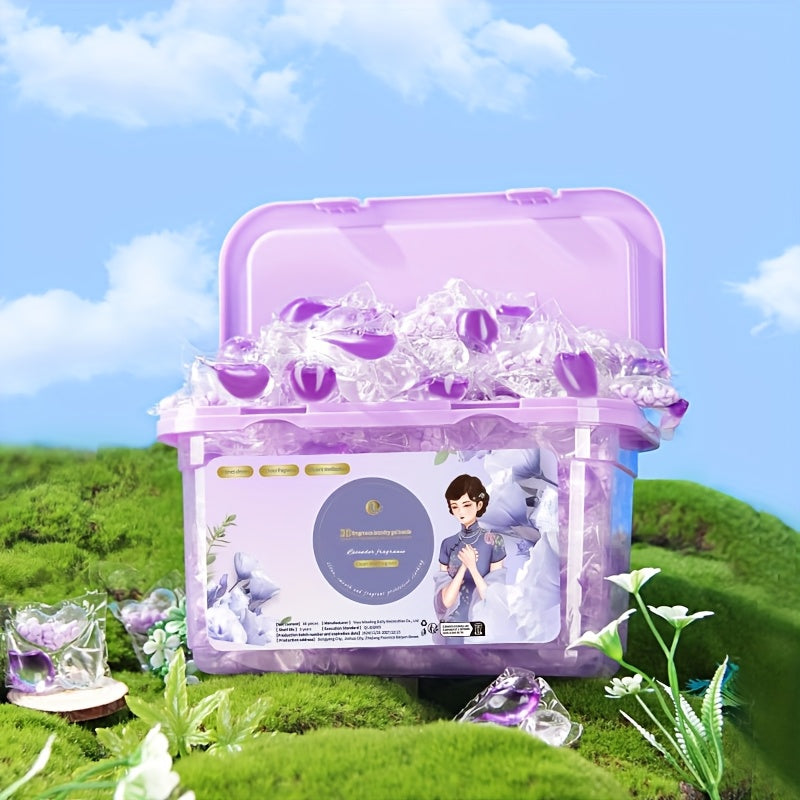 Pods de detergente para ropa de 80 unidades, 3 en 1, limpieza profunda, con fragancia, ingredientes naturales