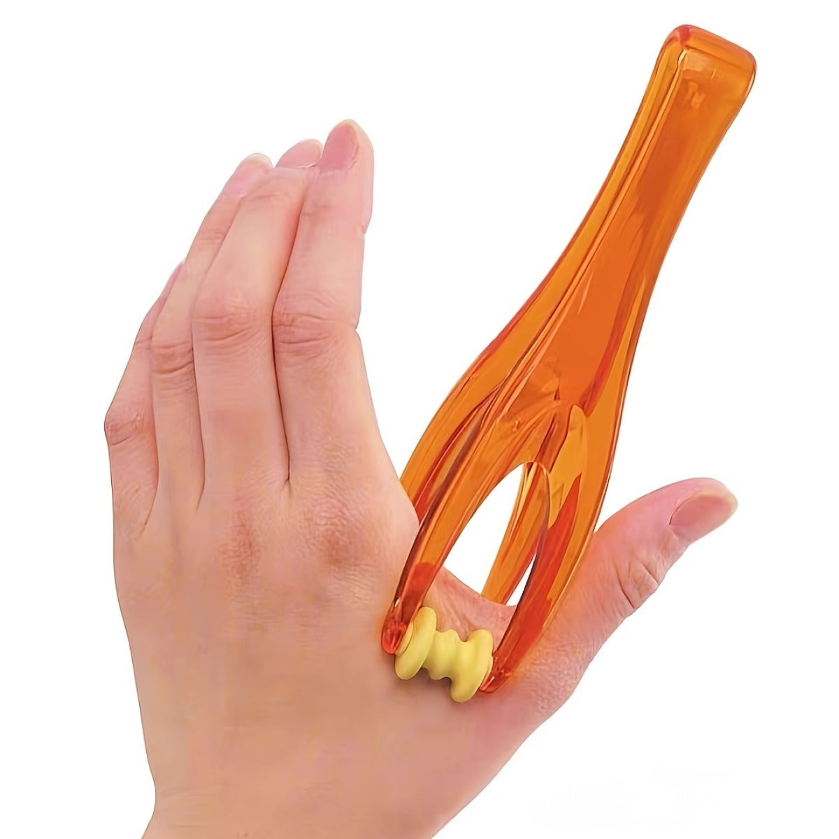 1 dona Mini Barmoq Massajchi, Qo'lga olinadigan Bo'g'im Aylanmasi, PP Material, Zaryadsiz Qo'l Boshqaruvi, Batareya Kerak emas.