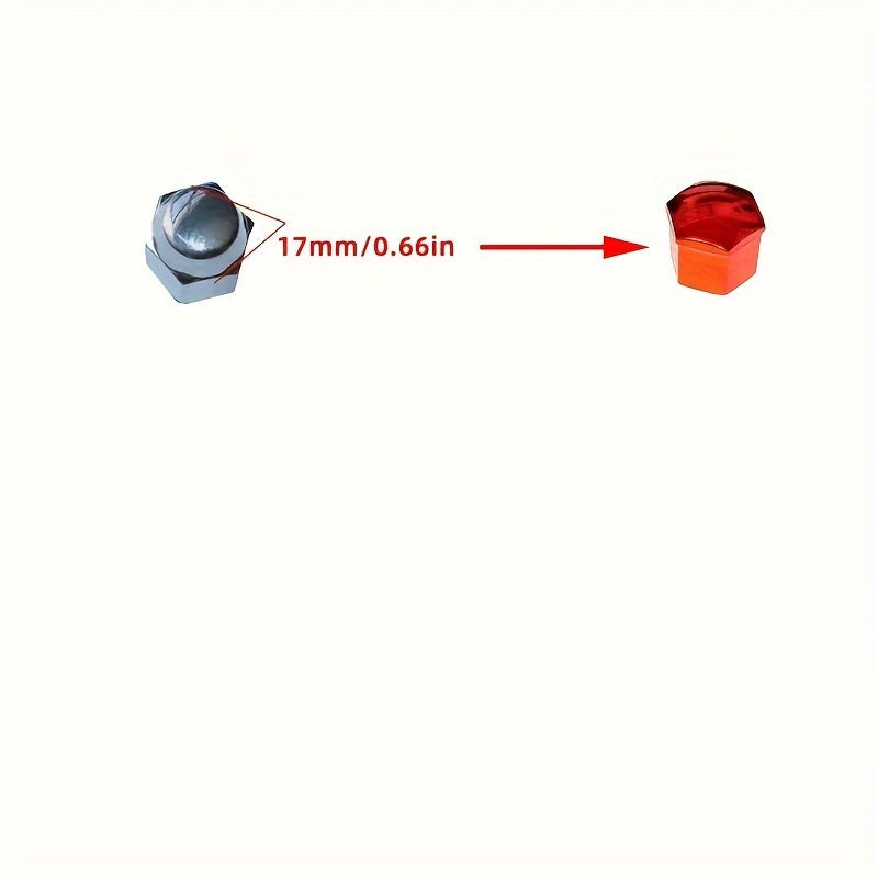 20pcs Durable PP Wheel Nut Covers with Hex Socket for Vehicle Rims