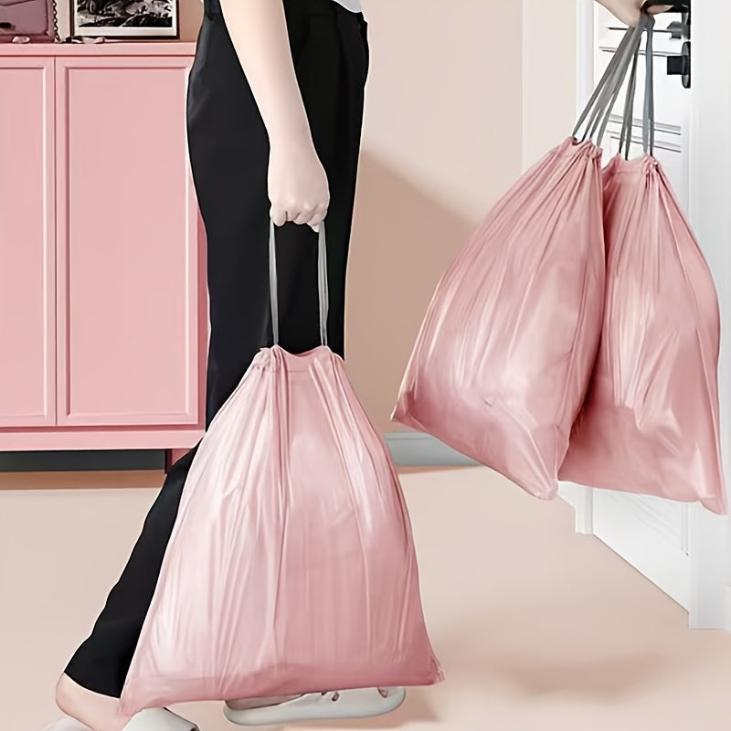 70 Heavy-Duty Garbage Bags with Drawstrings for Kitchen and Household Use