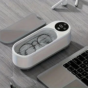 White Portable Jewelry and Glasses Cleaner Vibration-Based Chemical-Free Non-Woven Home Use