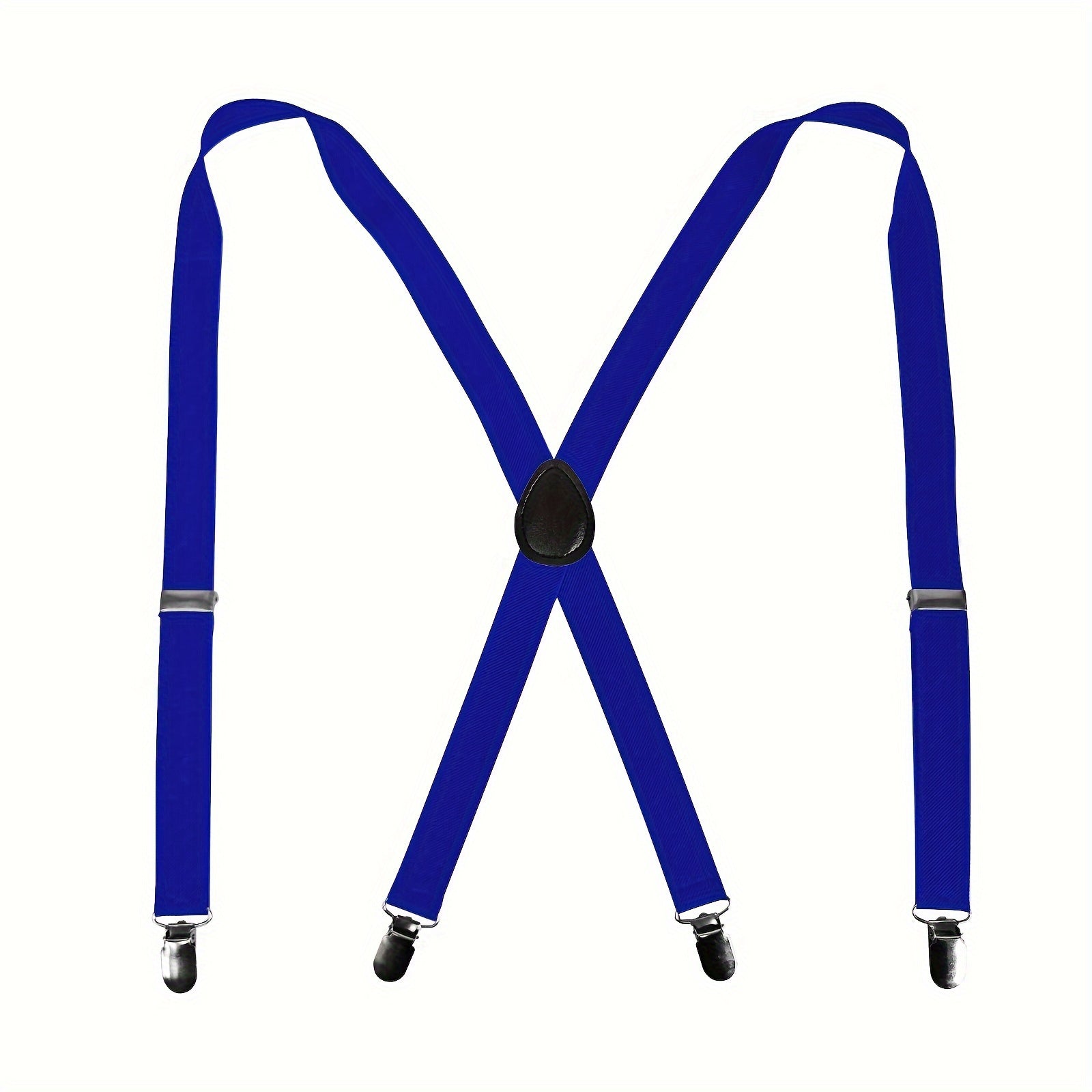 Мужские черные подтяжки X-Back с 4 зажимами, регулируемыми эластичными ремешками и металлическими зажимами