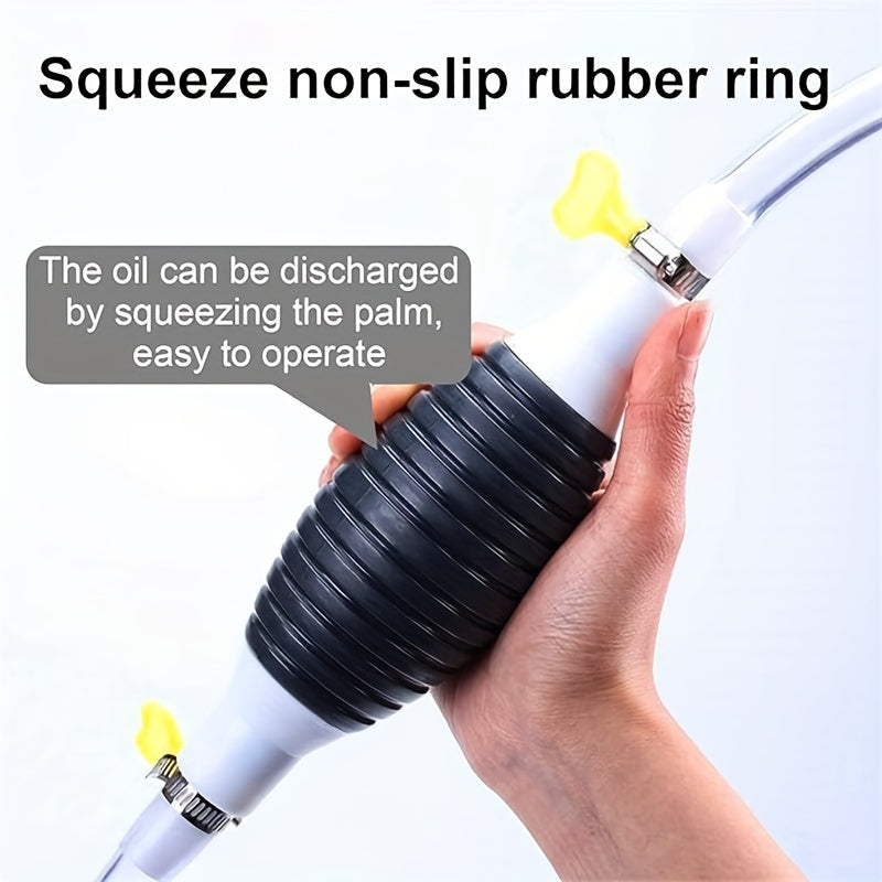 Универсальный бензиновый сифонный насос с PVC шлангом для ручной перекачки масла и воды