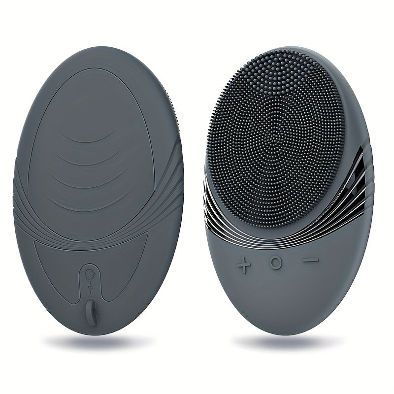 Электрическая силиконовая щетка для умывания лица с мягким отшелушиванием и массажем 5 уровней
